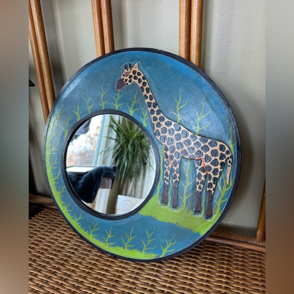 Hand-Painted Giraffe Mirrors – Whimsical & One-of-a-Kind - Picture 3 of 16